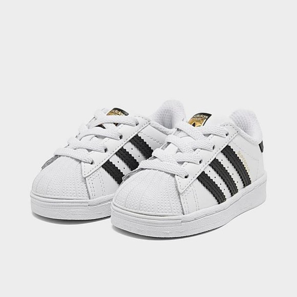 adidas Other - Adidas Toddler Size 7K White & Black Stripe Superstars
